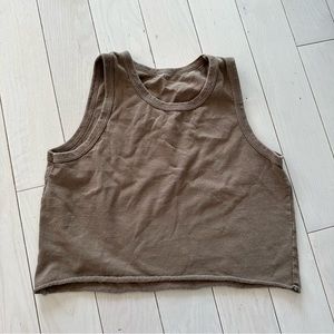 Brandy Melville brown cropped tank top